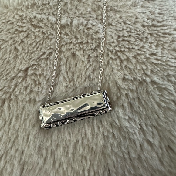 Bar Nunn Silvertone Scroll Necklace - Picture 1 of 1